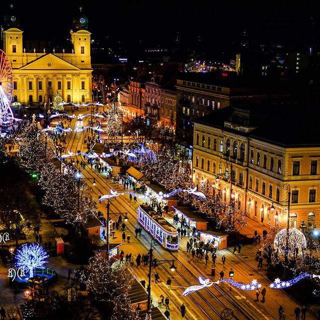 Debrecen Christmas market at Kossuth Square