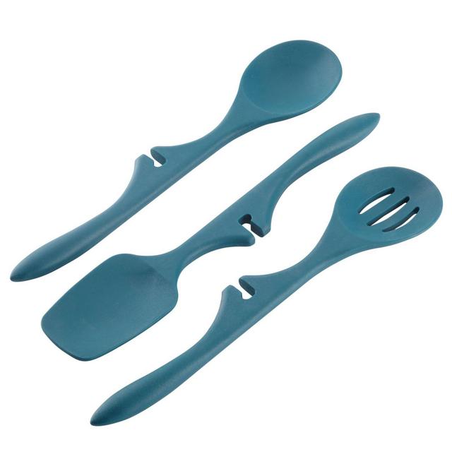 Rachael Ray™ 3-Piece Lazy Tools™ Spoon and Spoonula Set in Marine Blue