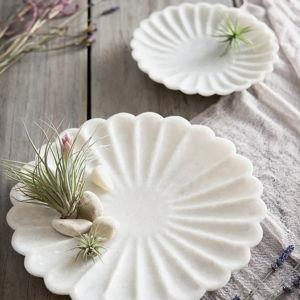 Scalloped Edge Marble Tray (Small)