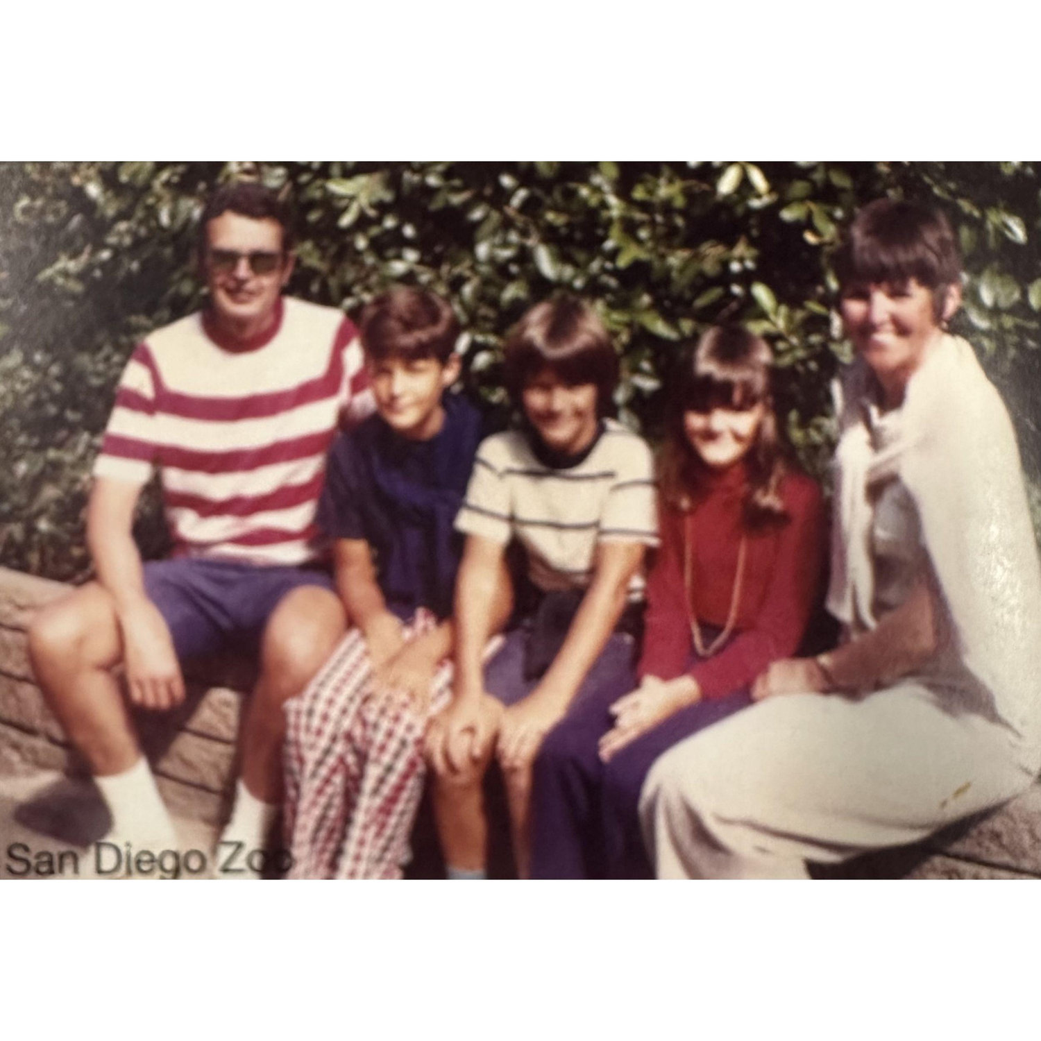 Sharon's family on a west coast swing - here at the San Diego Zoo