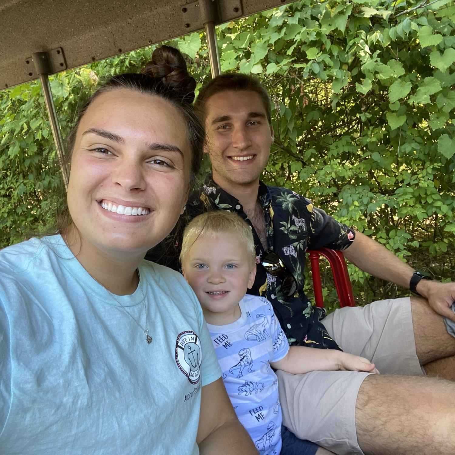 Ashleigh and Duncan would often take Orion (Ashleigh's nephew) out on fun adventures. Here, we are riding the train at the Columbus Zoo.