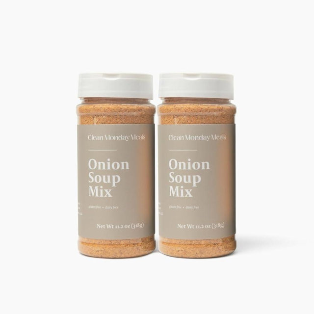 Clean Monday Meals Onion Seasoning Mix | Gluten Free, Dairy Free, No Artificial Additives | Versatile Dry Onion & Garlic Seasoning for Soups, Sauces & Cooking | 11 oz (≈ 314 g)