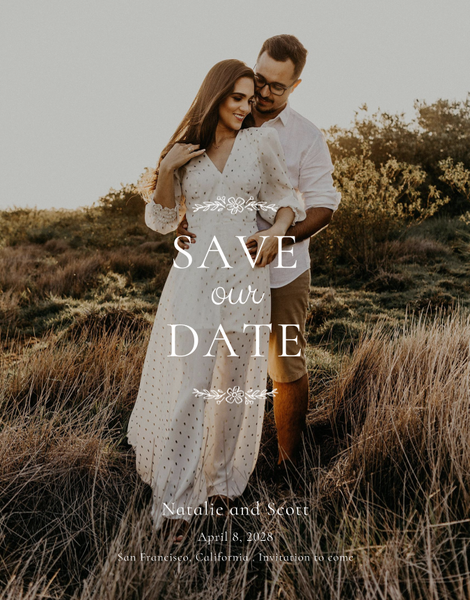 Harper Photo | White | Zola Save The Dates