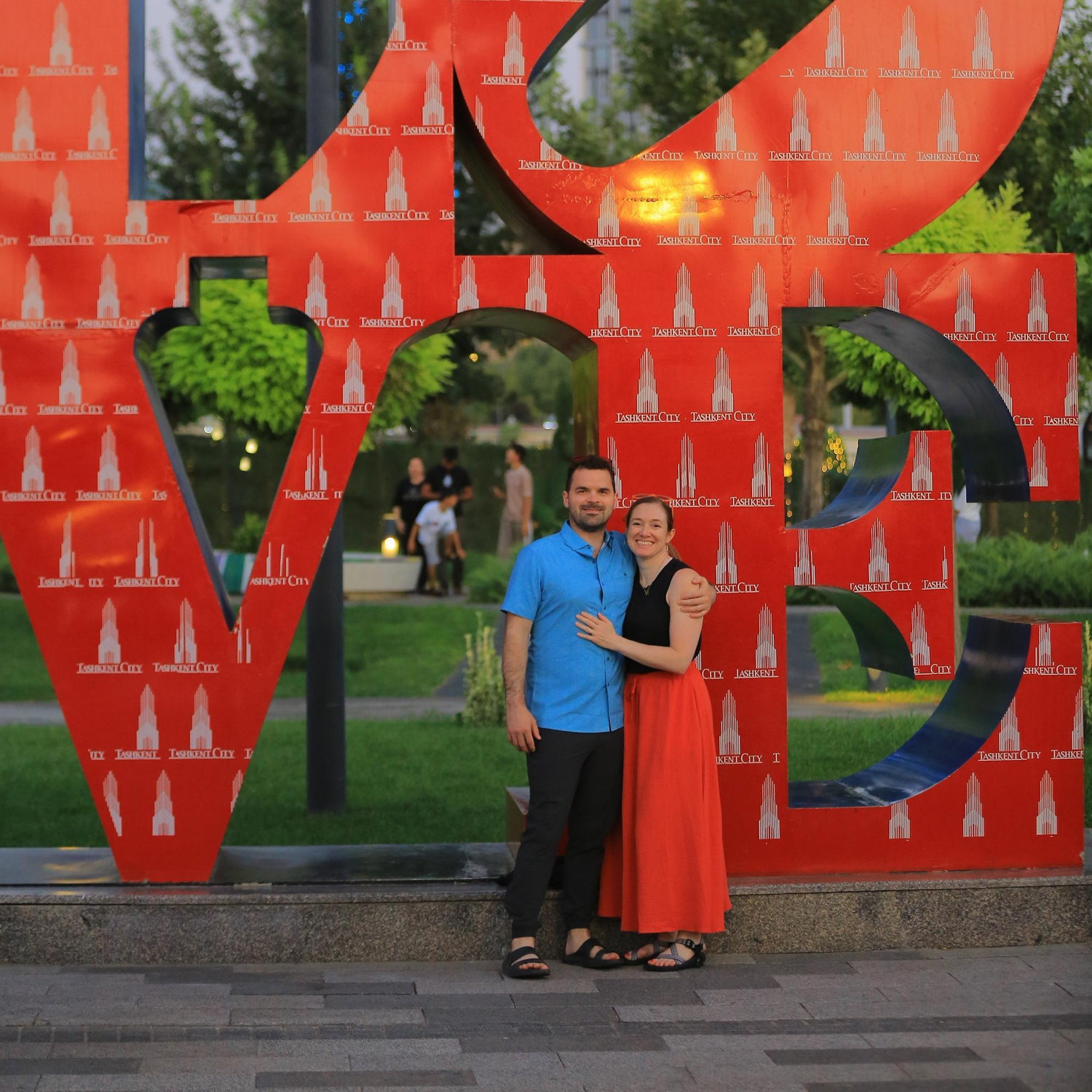 No, this isn't Love Park in Philly - we're in Tashkent, Uzbekistan