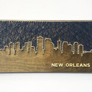 New Orleans Skyline String Art - Louisiana Art - New Orleans Art