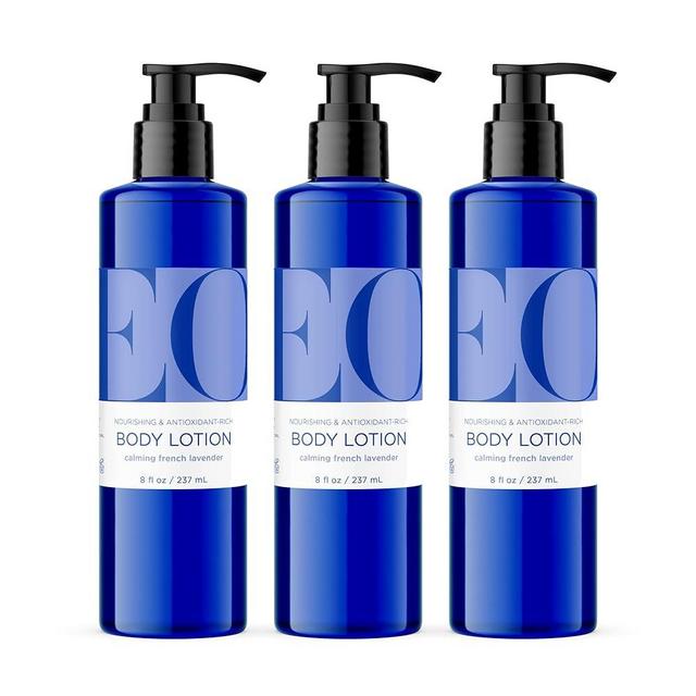 EO Body Lotion, 8 Ounce (Pack of 3), French Lavender, Organic Plant-Based, Botanical Extracts, Vitamin E with Pure Essential Oils