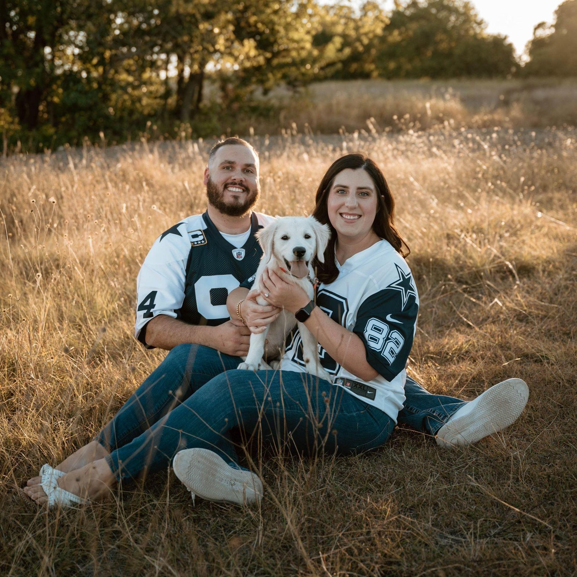 We had to include Maggie in our engagement shoot!