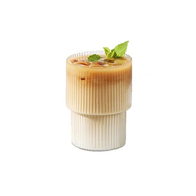 Glass Cup Coffee Mug, Origami Style Transparent Tea Set Heat Resistant Glassware, Wine Ice Beer Cup Cocktail Glasses Drinkware, Vintage Creative for Bar Beverages Milk Juice Smoothie Cups (A)