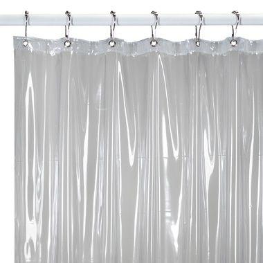 Medium Weight Shower Curtain Liner in Clear