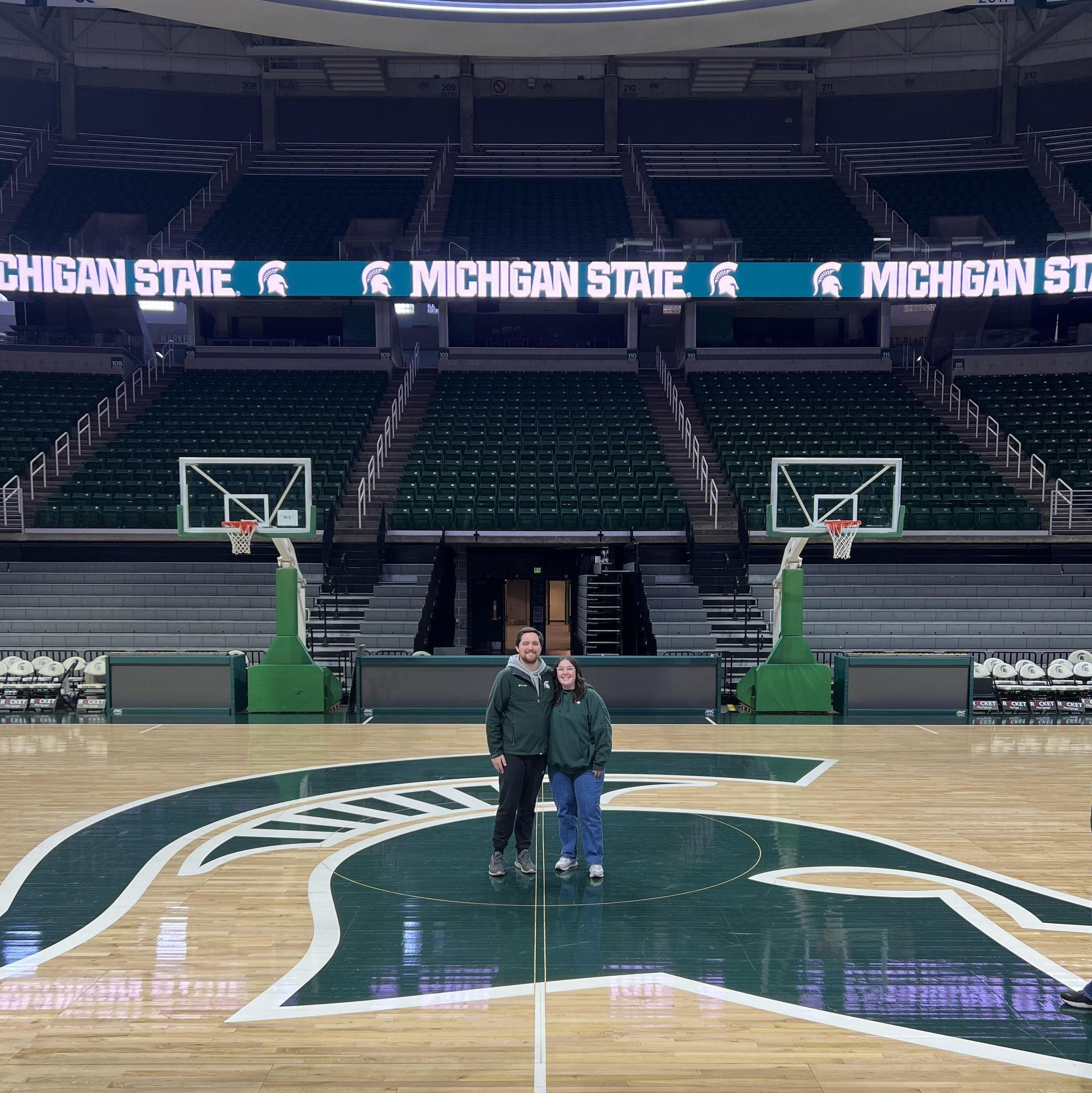 On the court at one of our favorite places-
The Breslin Center
