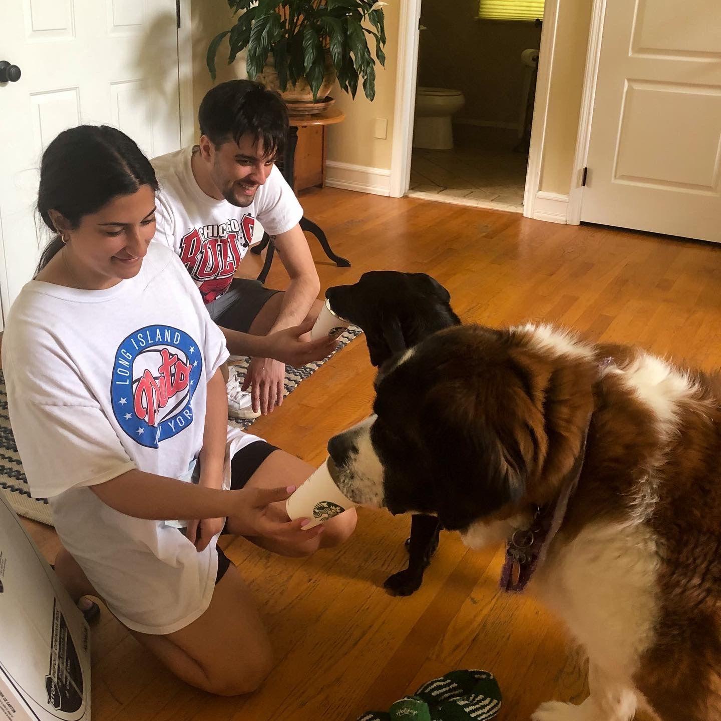 Feeding Mason & Bella Pup Cups! - May 2021