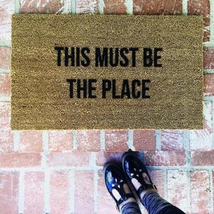 Bestseller! "This Must Be The Place" Talking Heads door mat, outdoor mat, 18x30 coir, Doormats, Rug, Custom Doormat, Shop Josie B