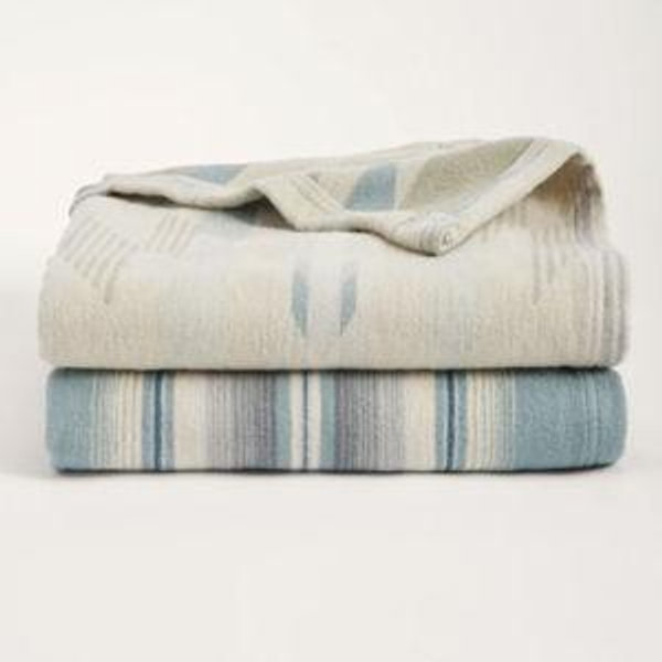 WYETH FALLS/STRIPE ORGANIC COTTON THROW GIFT PACK