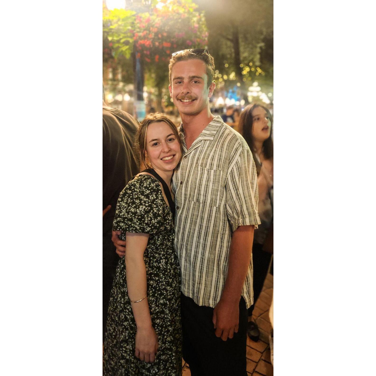 Our first photo together, taken on the first day we met in Canada, July 26th, 2024!
