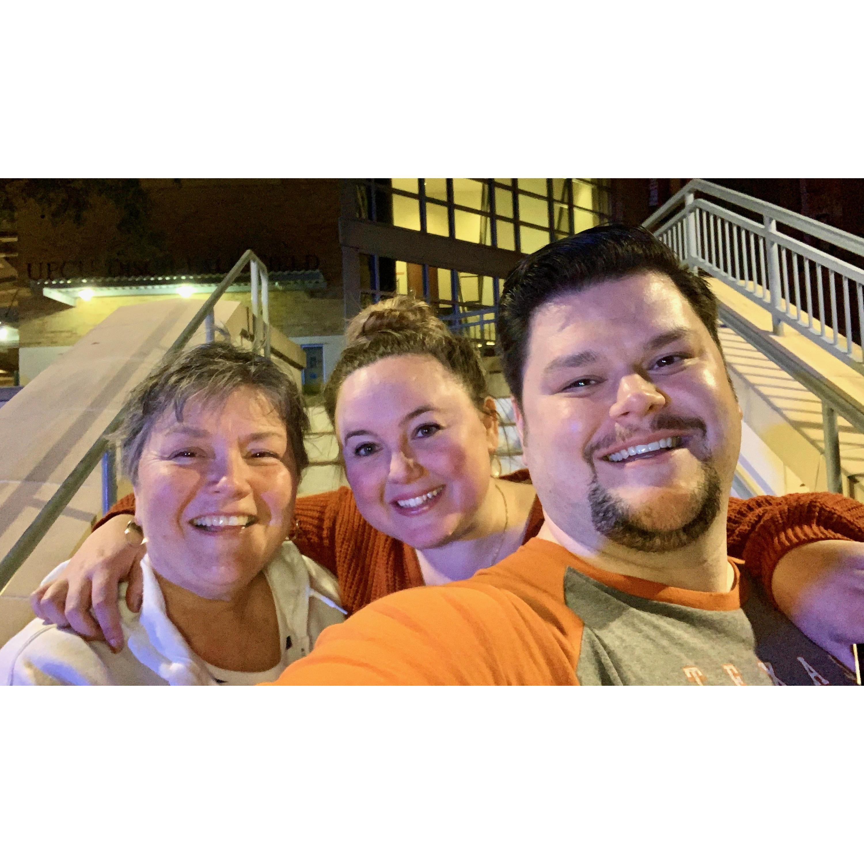 Texas baseball game with Judy!