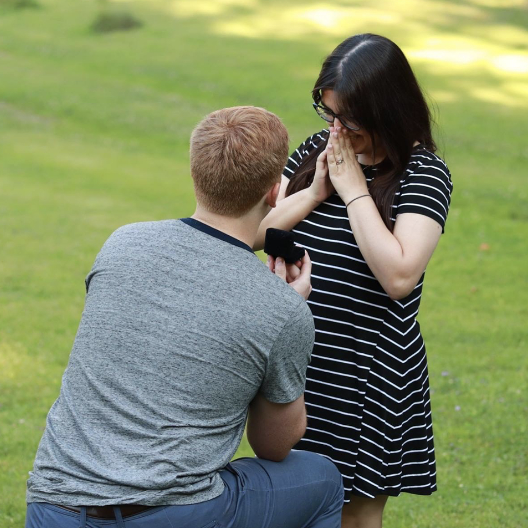 Amanda's mom was there as a surprise to take pictures when we got engaged at the Betts family camp. "Babe, the spot we met is where I'd like to ask...will you marry me?" We loved this moment.