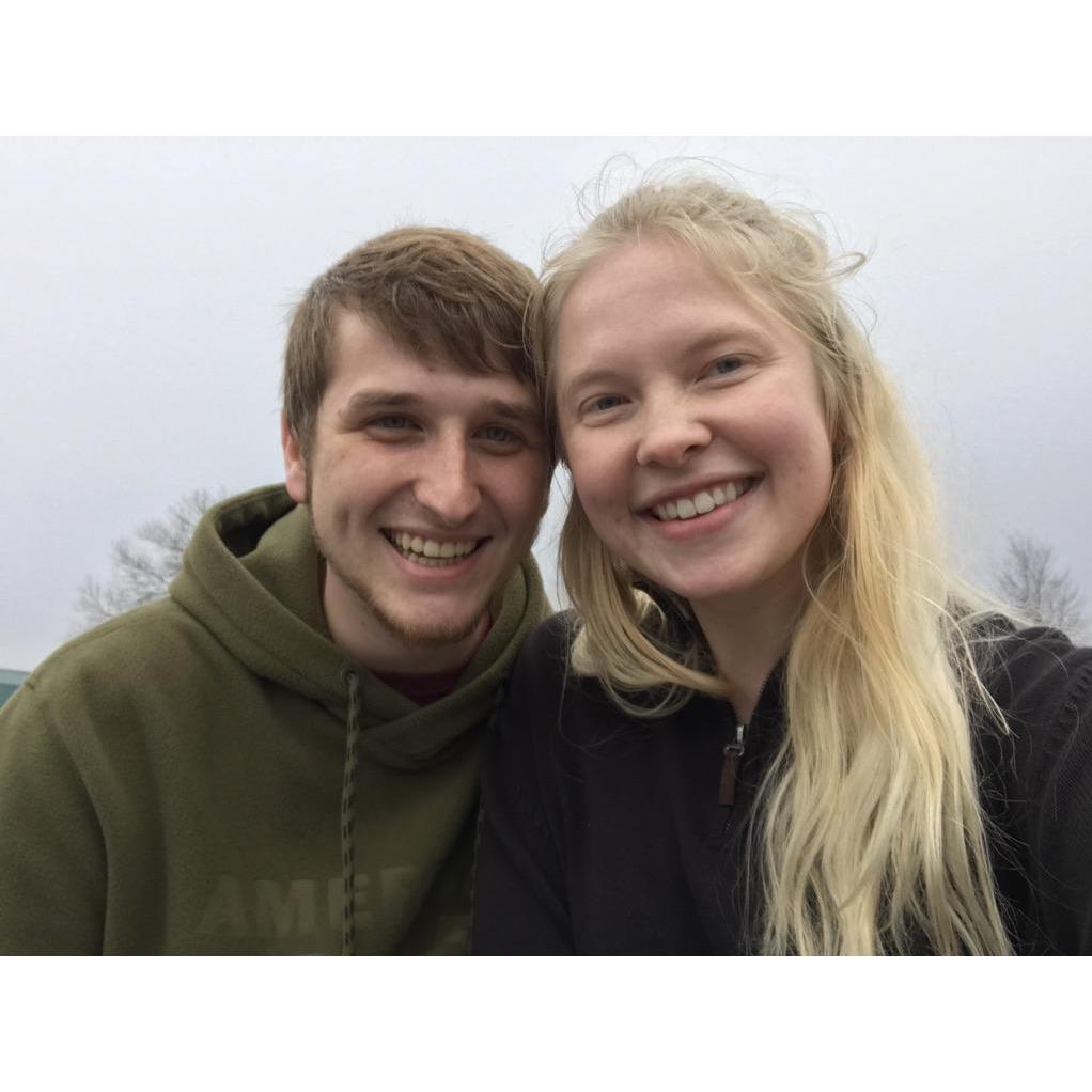 Here's our first picture together after 10 weeks without seeing each other, and doing 7 months of long distance - what a happy day this was.