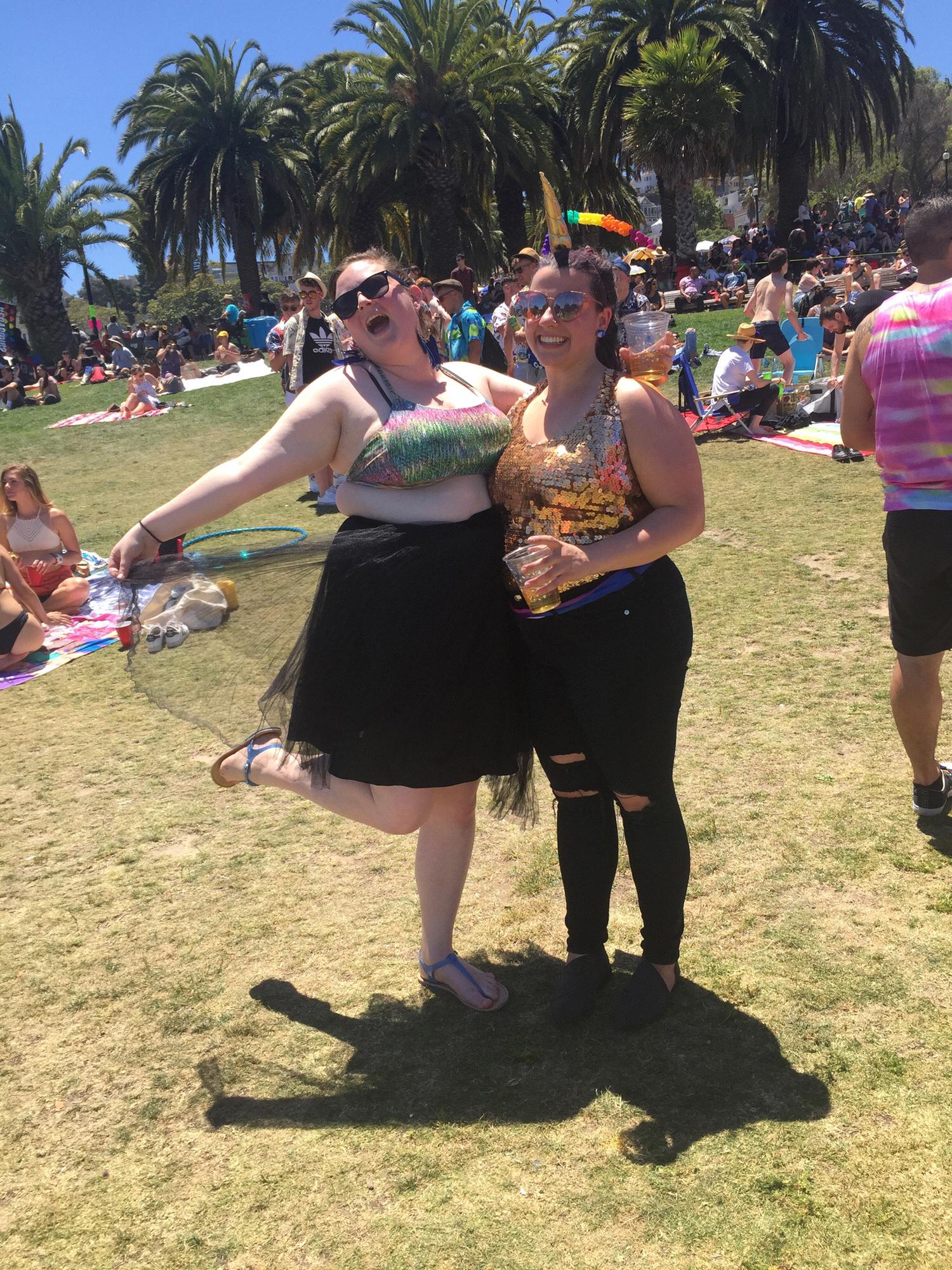 in 2015 Megan sold her mattress to go to SF Pride Festival. A few years later, she attended with her 
pre-wife!