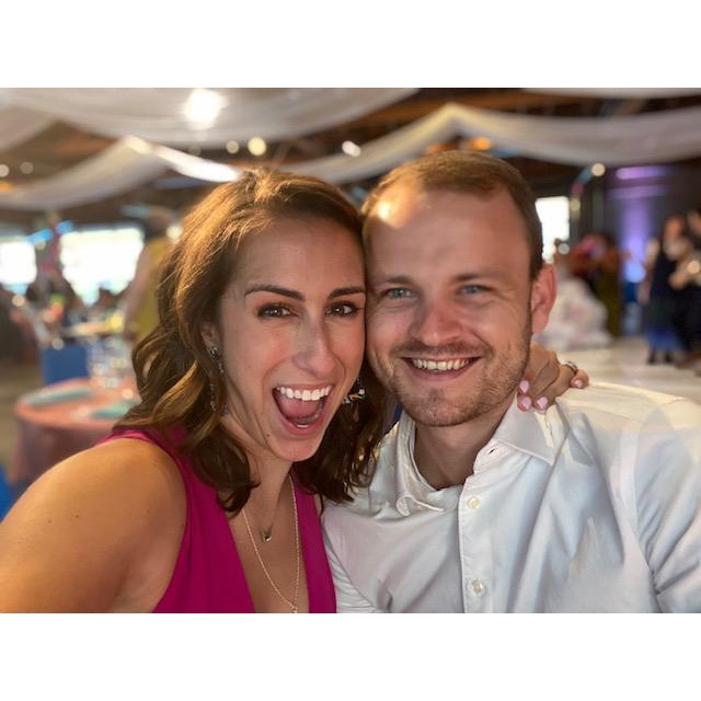 Celebrating our friends Julie and Alex at their wedding in LA!