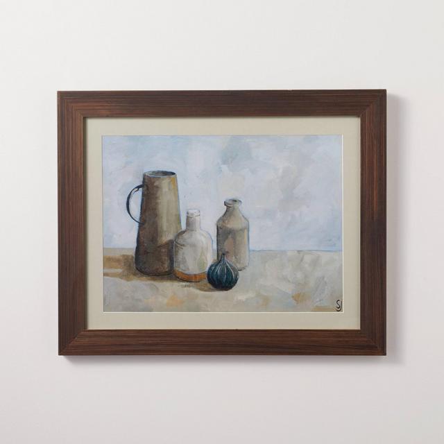 17" x 21" Neutral Jars Still Life Framed Wall Art - Hearth & Hand™ with Magnolia