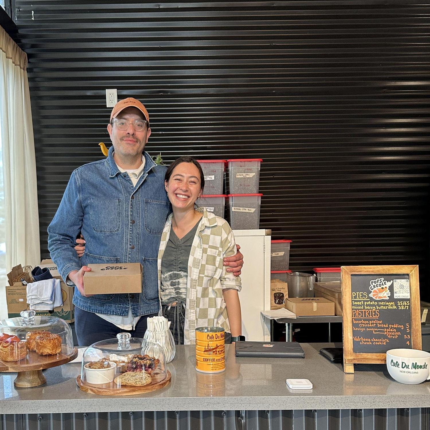 Manning Gabe's pop-up corner together at Charlie May coffee shop in Oakland