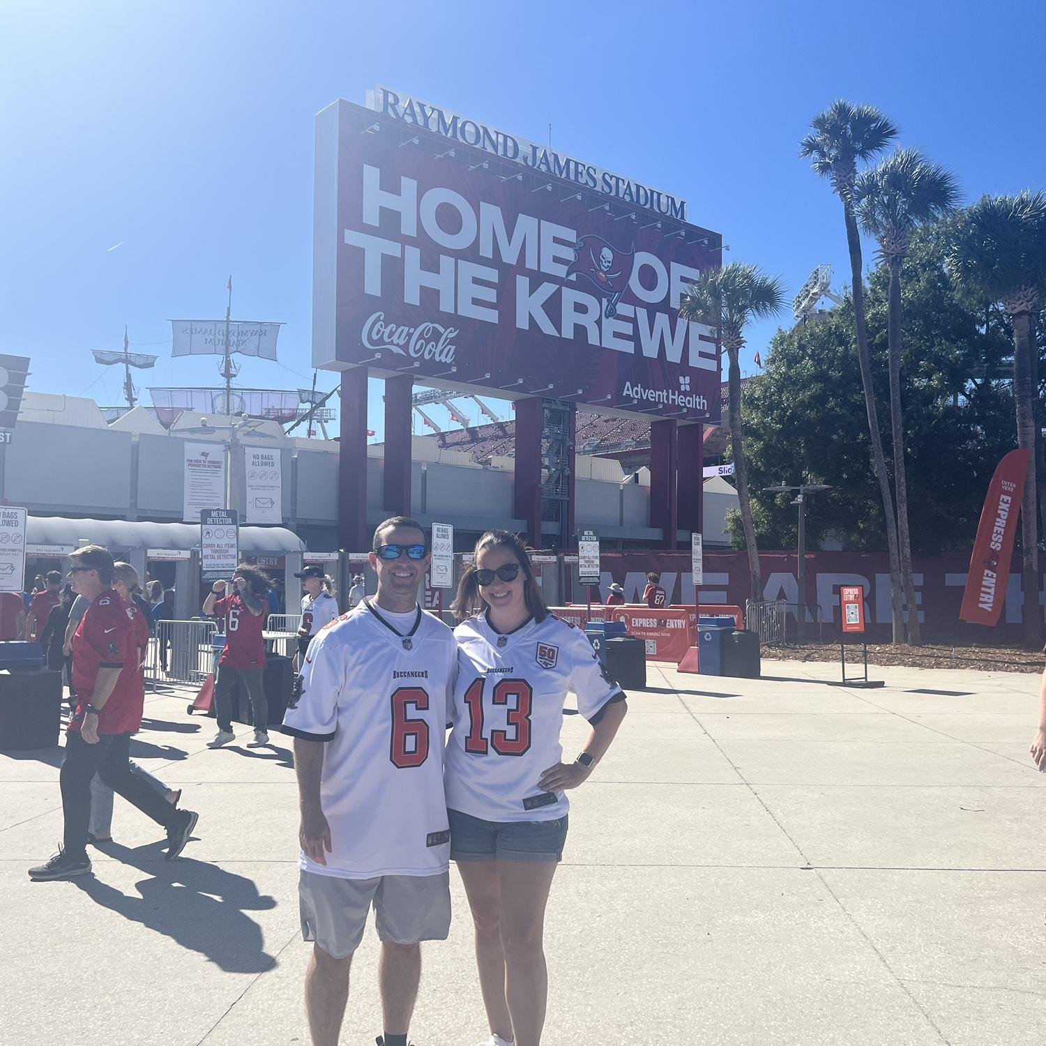 Brandon's First Birthday Present to see the Buc's play!