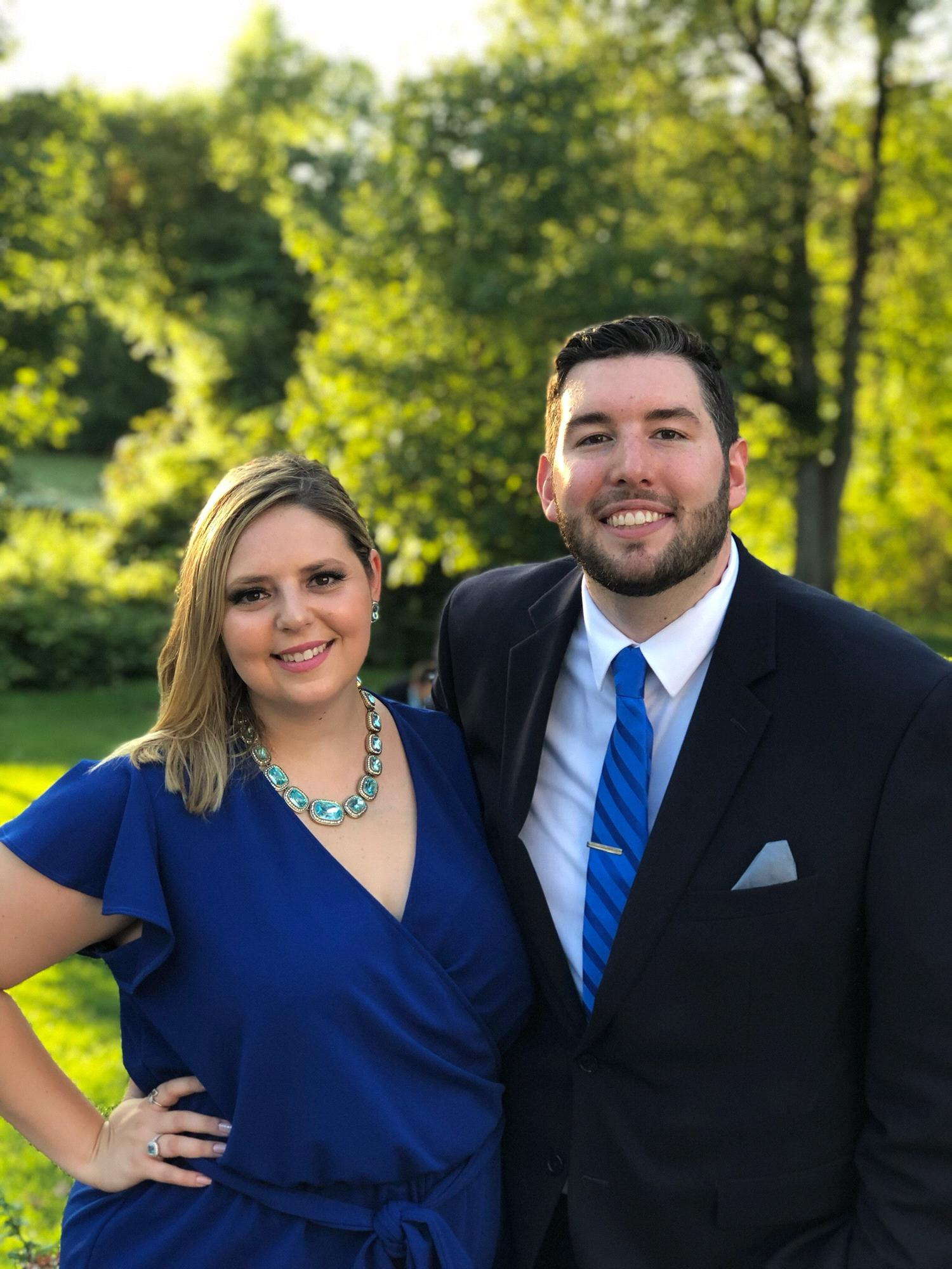 Celebrating our friends' wedding
