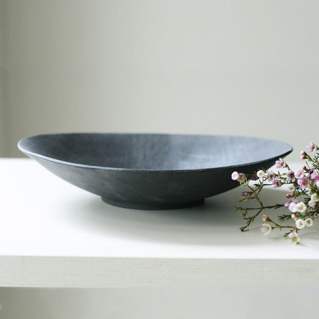 Footed bowl, Large Serving bowl, Black...
