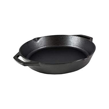 Overmont Cast Iron Dutch Oven with Dual Use Skillet Lid for Oven, Induction, Electric, Grill, Stovetop, (3.2QT Pot, 10.5 inches)