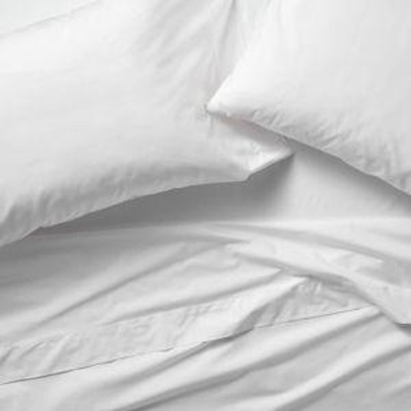 400 Thread Count Percale Sheet Set (King, White)- Casaluna™