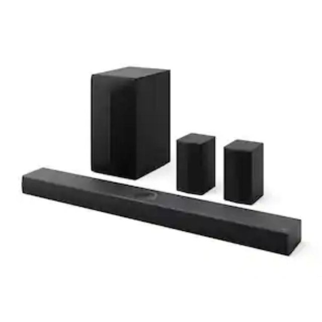 LG - 5.1.1-Channel S70TR Home Theater Soundbar with Wireless Subwoofer and Rear Speakers, Dolby Atmos, WOW Orchestra - Black