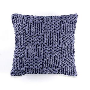 Kenneth Cole Mineral Yarn-Dyed Cozy Knit Square Throw Pillow in Denim