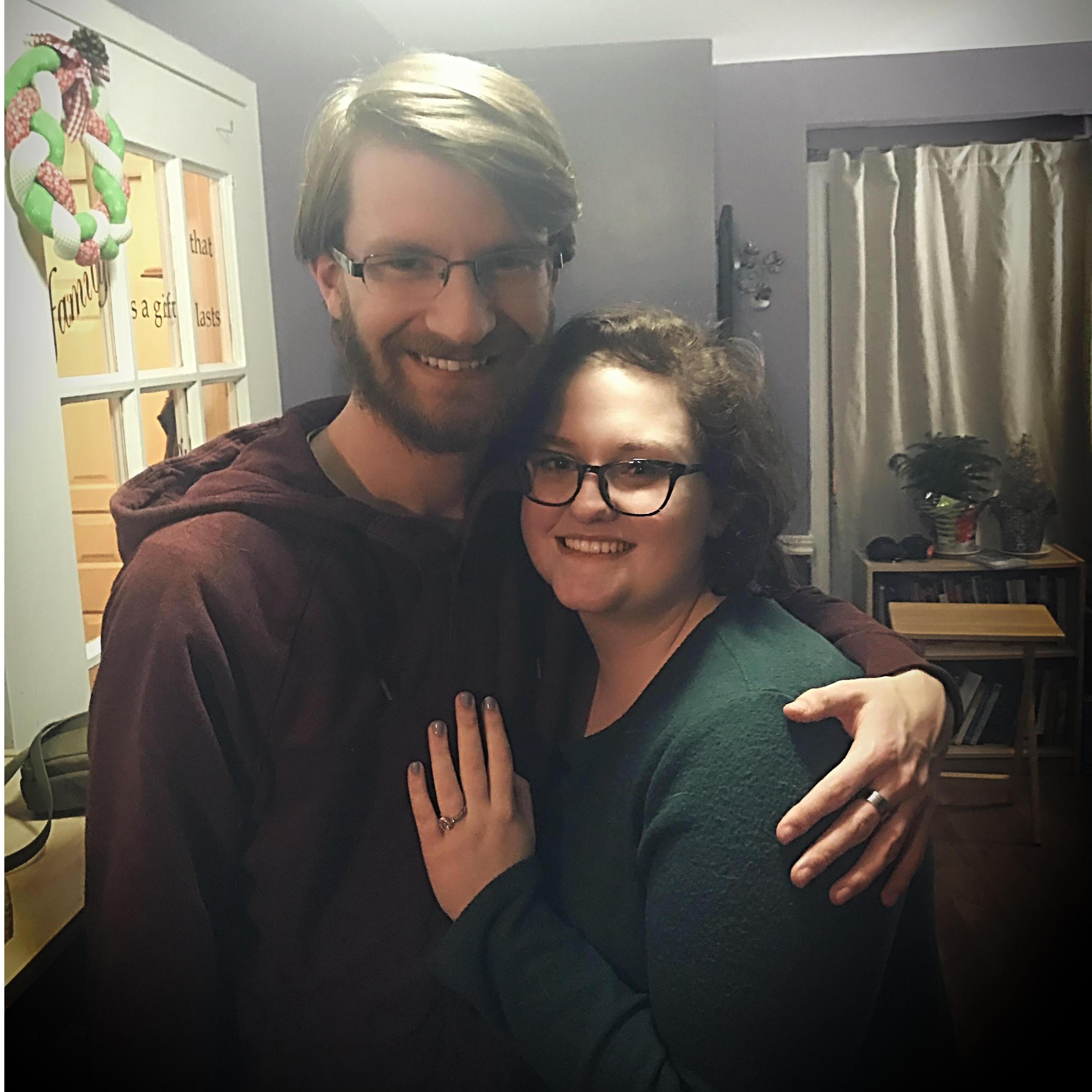 Our first picture together as an engaged couple!!!