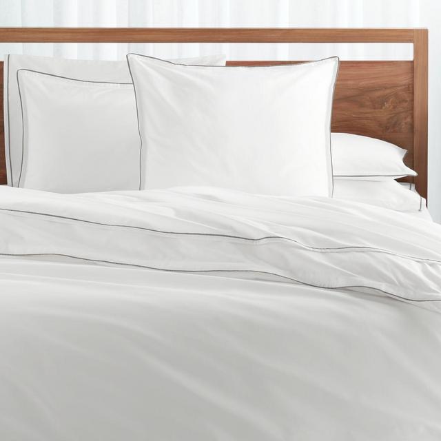 Haven King Grey Percale Duvet Cover