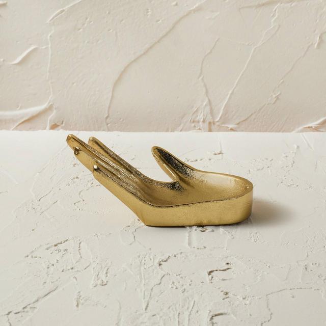 2.4" x 5.6" Decorative Brass Hand Figurine Gold - Opalhouse™ designed with Jungalow™