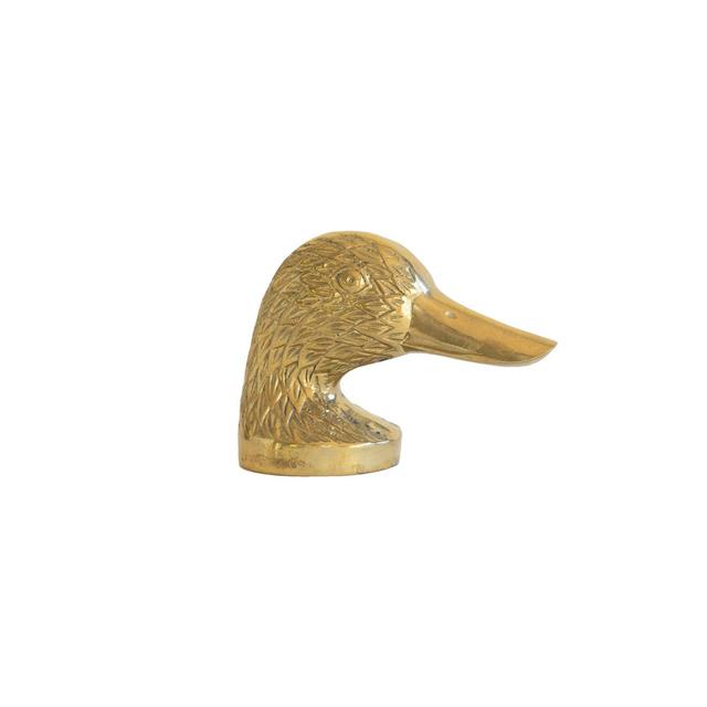 Vintage Textured Brass Duck Head Bottle Opener