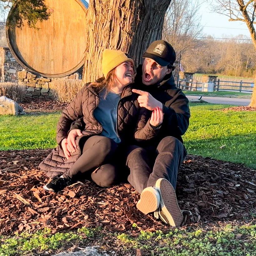 One of our first dates to the vineyard