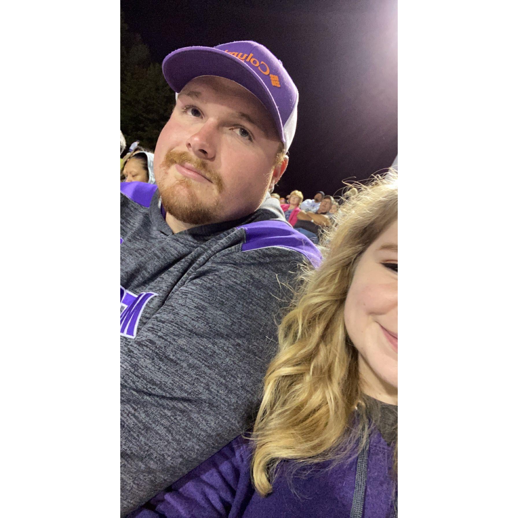Our first picture together, we were at a Mitchell Football Game in early September 2022