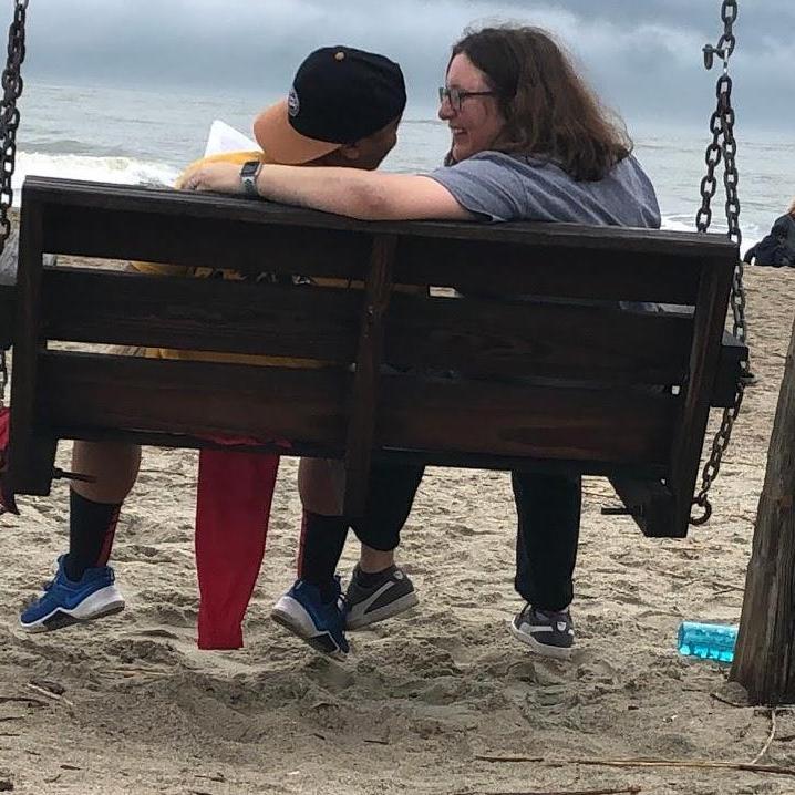 Doing morning devos on the beach in Florida!