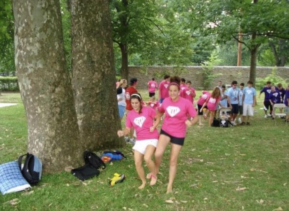 July 2007: the three-legged race on the day we met