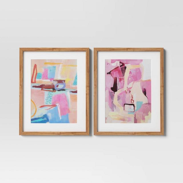 16" x 20" Painterly Collage Framed Wall Canvases - Threshold™
