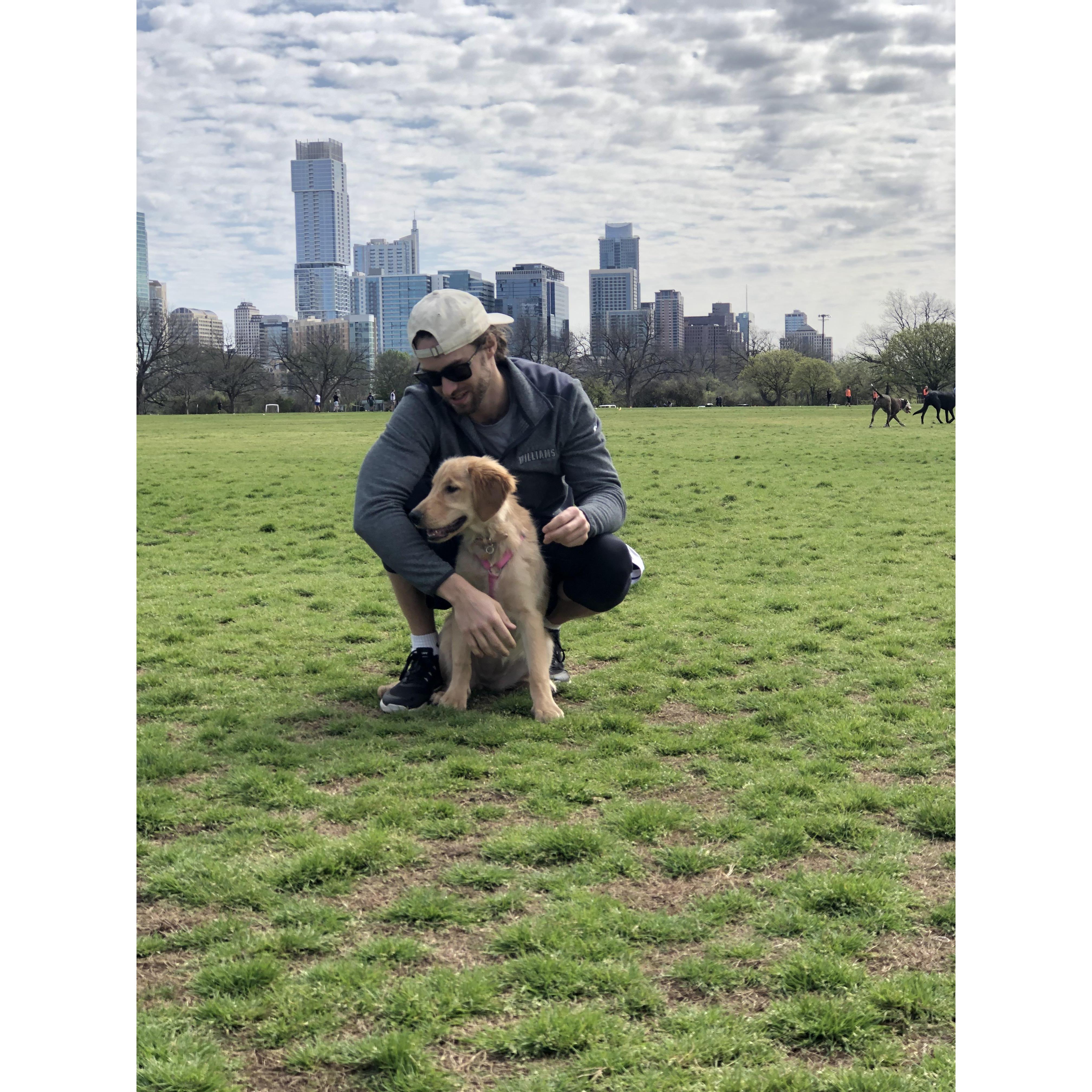 Jasmine's first Zilker park experience.