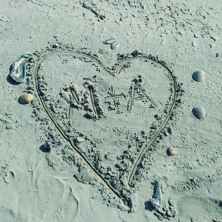 Galveston sand heart!