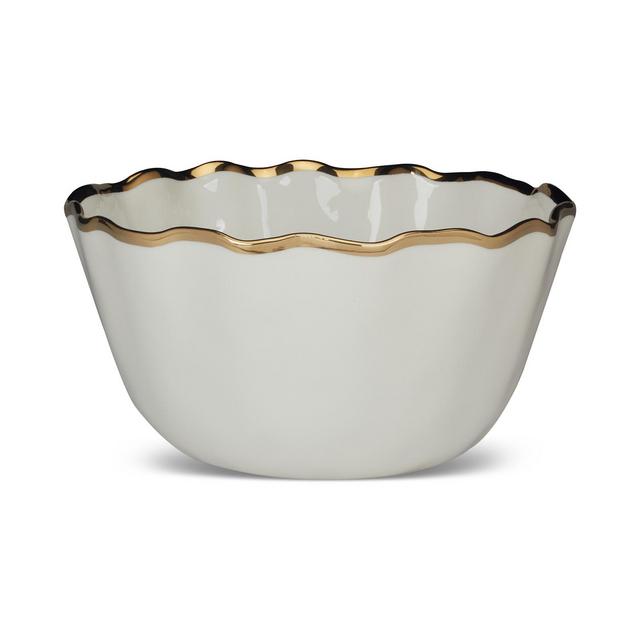 Certified International Regency Deep Metallic-Trim Porcelain Bowl