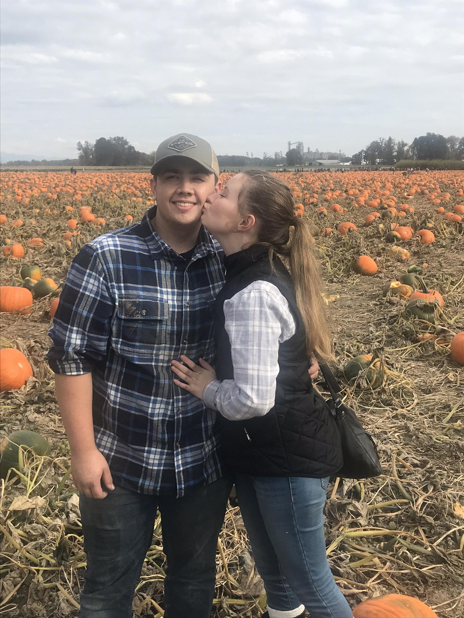 Dustin and Maya at The Pumpkin Patch on Sauvie Island 2019