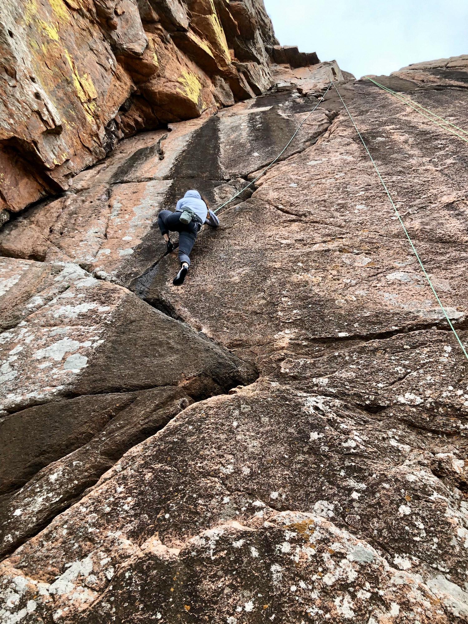 Crack climbing in Oklahoma