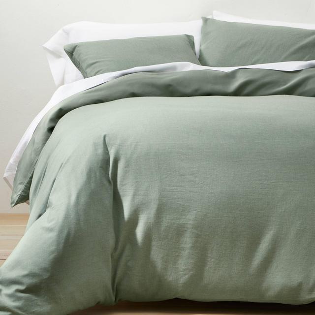 King Cashmere Blend Duvet Cover & Sham Set Sage Green - Casaluna™