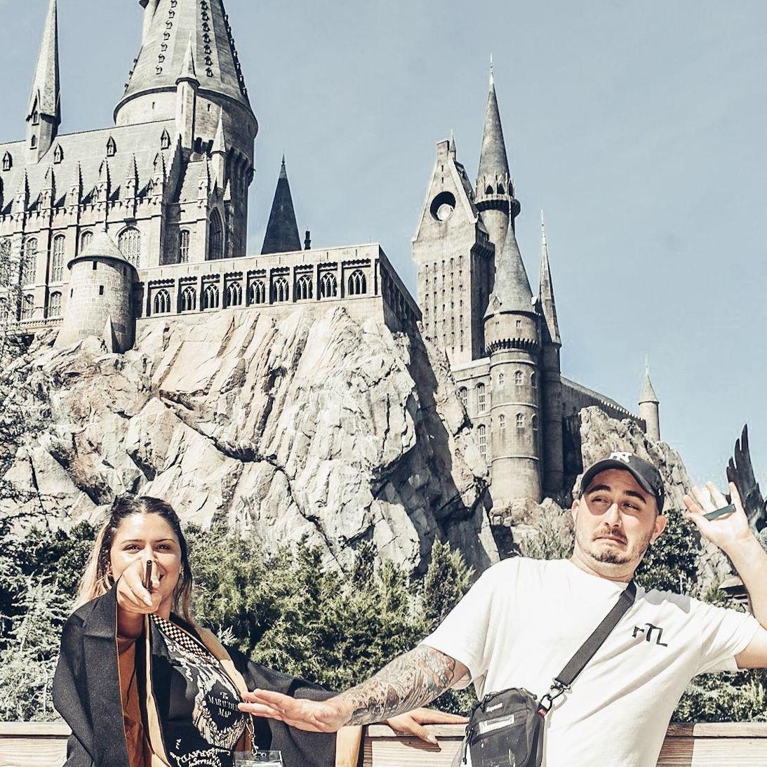 Visiting Hogwarts during our first trip to Universal Studios