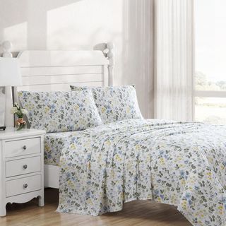 Meadow Floral 300-TC Cotton Sateen 4-Piece Sheet Set