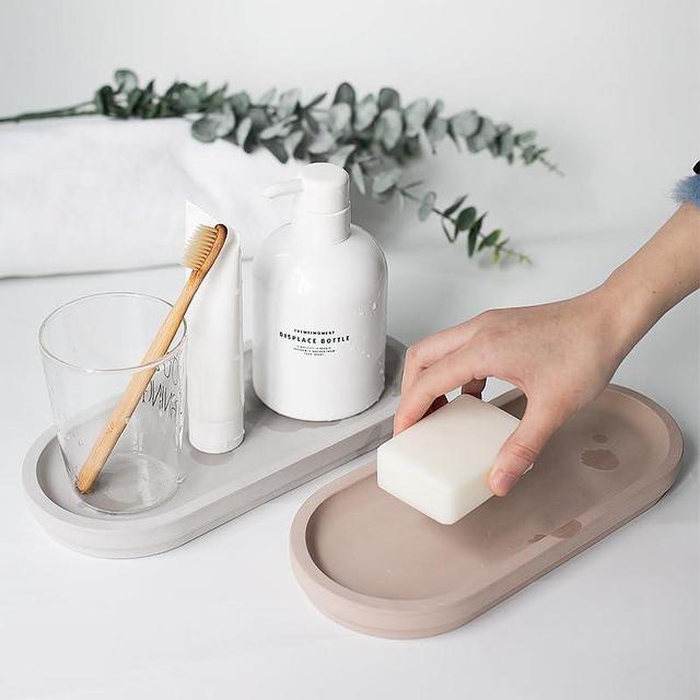 Selegna Diatomaceous Earth Stone Sink Tray - Quick Drying, Reversible Tray for Kitchen & Bathroom Countertop Organizer, Use as Bottle Drying Rack, Sink Caddy, Vanity Organizer, Tea Tray, Sponge Holder